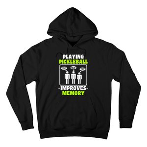 Funny Playing Pickleball Players Hoodie