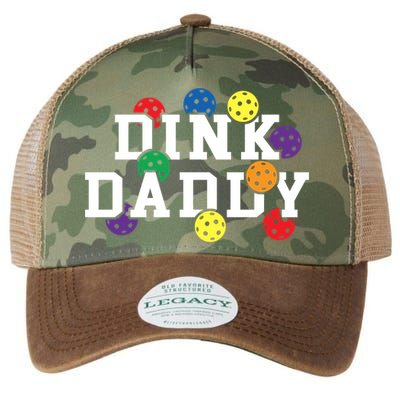 Funny Pickleball Pun For Pickleball Players Dink Daddy Gift Legacy Tie Dye Trucker Hat