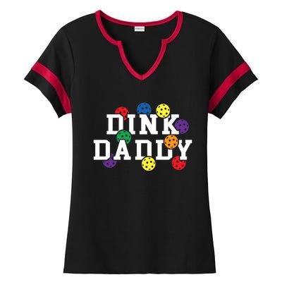 Funny Pickleball Pun For Pickleball Players Dink Daddy Gift Ladies Halftime Notch Neck Tee