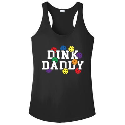 Funny Pickleball Pun For Pickleball Players Dink Daddy Gift Ladies PosiCharge Competitor Racerback Tank