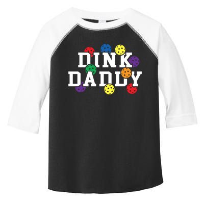 Funny Pickleball Pun For Pickleball Players Dink Daddy Gift Toddler Fine Jersey T-Shirt