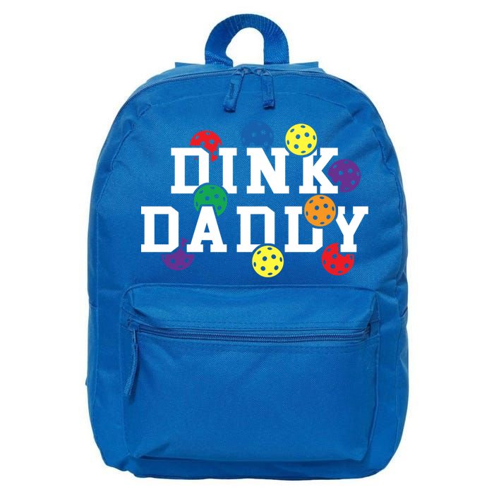 Funny Pickleball Pun For Pickleball Players Dink Daddy Gift 16 in Basic Backpack