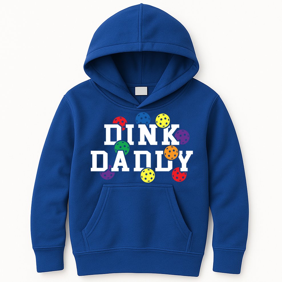 Funny Pickleball Pun For Pickleball Players Dink Daddy Gift Kids Hoodie