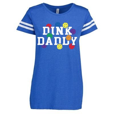 Funny Pickleball Pun For Pickleball Players Dink Daddy Gift Enza Ladies Jersey Football T-Shirt