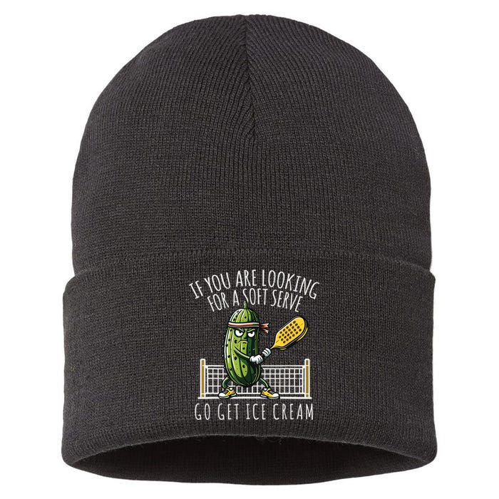 Funny Pickleball Player Paddleball Lover Sustainable Knit Beanie