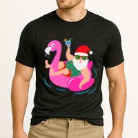 Funny Pool Party Santa Sunglasses Flamingo Christmas In July Cooling Performance Crew T-Shirt
