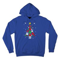 Funny Paw Print Xmas Dog Cat Lovers Christmas Tree Lights Gift Hoodie