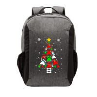 Funny Paw Print Xmas Dog Cat Lovers Christmas Tree Lights Gift Vector Backpack