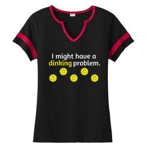 Funny Pickleball Player Lover Dinking Problem Gift Cute Gift Ladies Halftime Notch Neck Tee