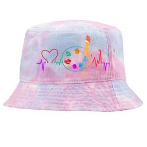 Funny Paint Palette Brush Artist Painter Gift Gift Tie-Dyed Bucket Hat