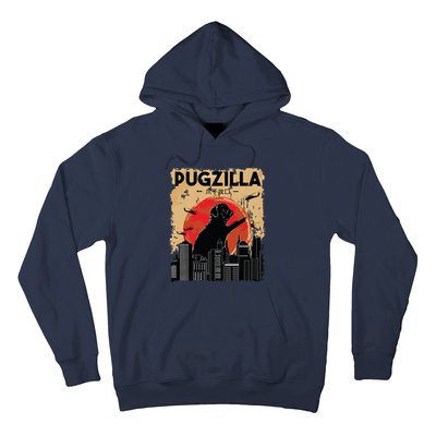 Funny Pug Pugzilla Funny Dog Pug Hoodie