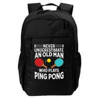 Funny Ping Pong Design Men Dad Grandpa Table Tennis Player Backpack