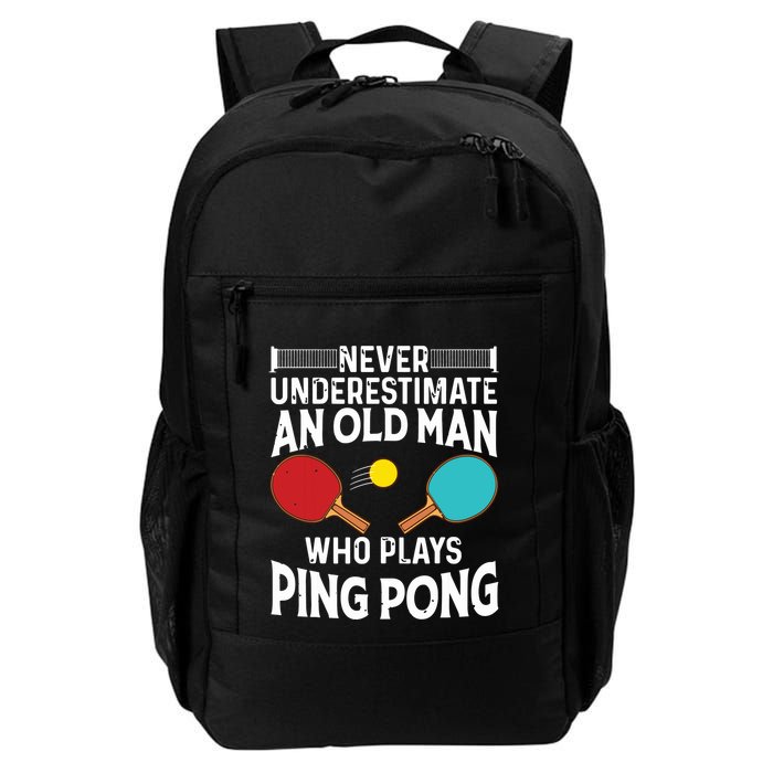 Funny Ping Pong Design Men Dad Grandpa Table Tennis Player Backpack