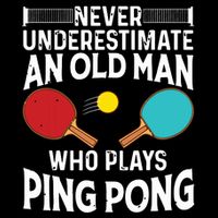 Funny Ping Pong Design Men Dad Grandpa Table Tennis Player Backpack