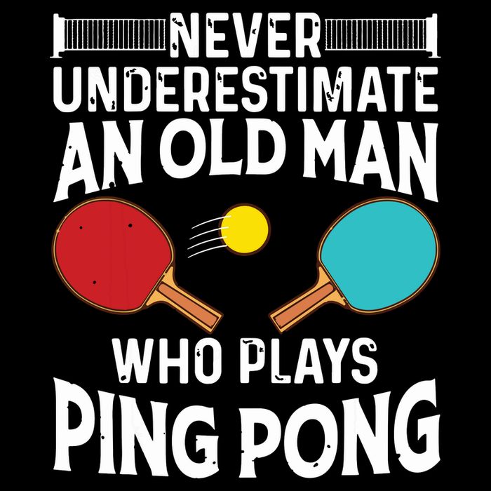 Funny Ping Pong Design Men Dad Grandpa Table Tennis Player Backpack