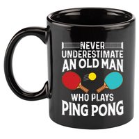 Funny Ping Pong Design Men Dad Grandpa Table Tennis Player 11oz C Handle Ceramic Mug