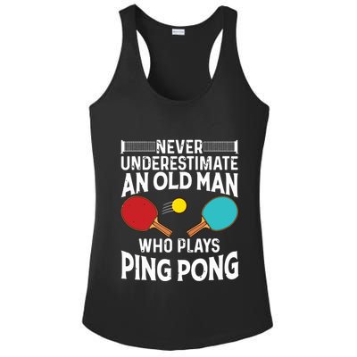 Funny Ping Pong Design Men Dad Grandpa Table Tennis Player Ladies PosiCharge Competitor Racerback Tank