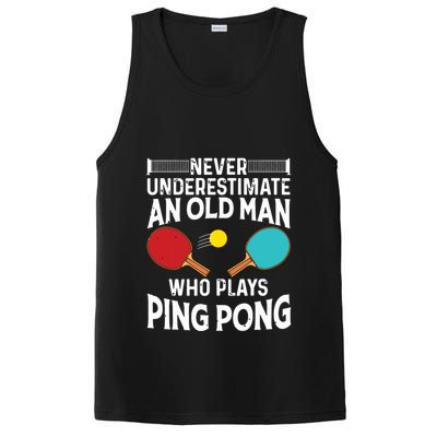 Funny Ping Pong Design Men Dad Grandpa Table Tennis Player PosiCharge Competitor Tank