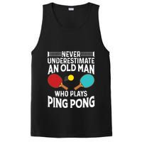 Funny Ping Pong Design Men Dad Grandpa Table Tennis Player PosiCharge Competitor Tank