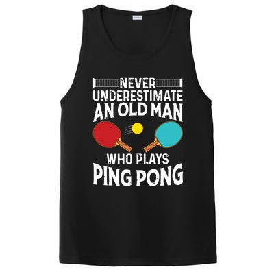 Funny Ping Pong Design Men Dad Grandpa Table Tennis Player PosiCharge Competitor Tank