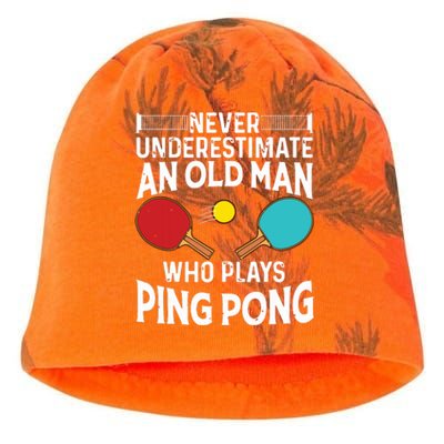 Funny Ping Pong Design Men Dad Grandpa Table Tennis Player Kati - Camo Knit Beanie