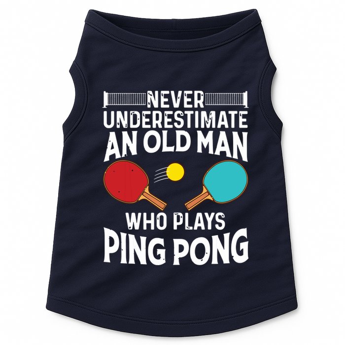 Funny Ping Pong Design Men Dad Grandpa Table Tennis Player Doggie Tank