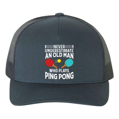 Funny Ping Pong Design Men Dad Grandpa Table Tennis Player Yupoong Adult 5-Panel Trucker Hat