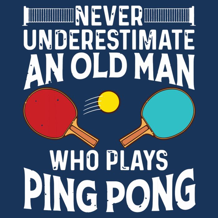 Funny Ping Pong Design Men Dad Grandpa Table Tennis Player Performance Shirt