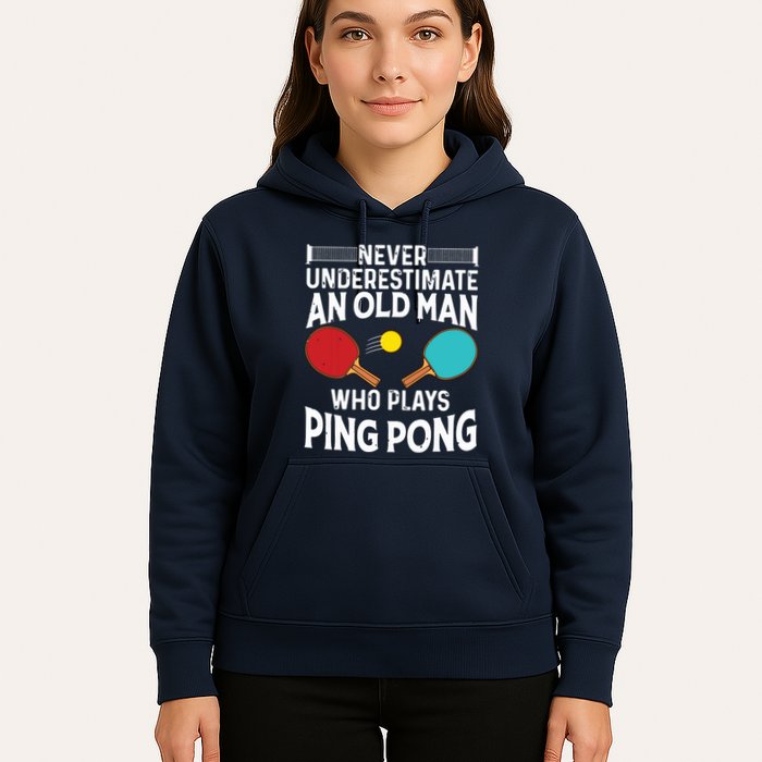 Funny Ping Pong Design Men Dad Grandpa Table Tennis Player Hoodie