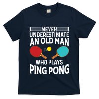 Funny Ping Pong Design Men Dad Grandpa Table Tennis Player T-Shirt
