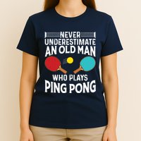 Funny Ping Pong Design Men Dad Grandpa Table Tennis Player T-Shirt