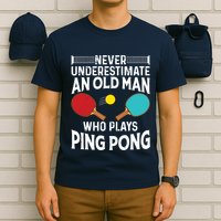 Funny Ping Pong Design Men Dad Grandpa Table Tennis Player T-Shirt