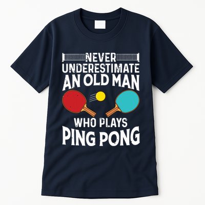 Funny Ping Pong Design Men Dad Grandpa Table Tennis Player Tall T-Shirt