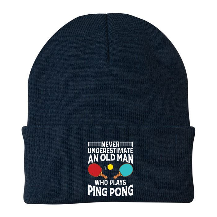 Funny Ping Pong Design Men Dad Grandpa Table Tennis Player Beanie