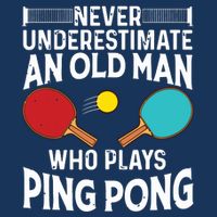 Funny Ping Pong Design Men Dad Grandpa Table Tennis Player 16 in Basic Backpack
