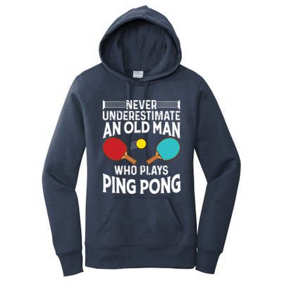 Funny Ping Pong Design Men Dad Grandpa Table Tennis Player Women's Pullover Hoodie
