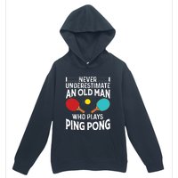 Funny Ping Pong Design Men Dad Grandpa Table Tennis Player Urban Pullover Hoodie