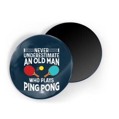 Funny Ping Pong Design Men Dad Grandpa Table Tennis Player Magnet