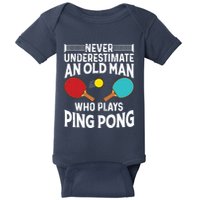 Funny Ping Pong Design Men Dad Grandpa Table Tennis Player Baby Bodysuit