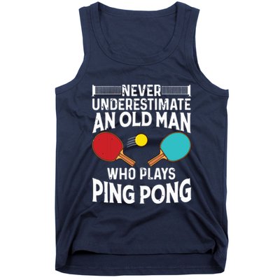 Funny Ping Pong Design Men Dad Grandpa Table Tennis Player Tank Top