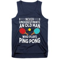 Funny Ping Pong Design Men Dad Grandpa Table Tennis Player Tank Top