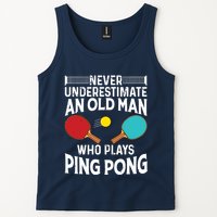 Funny Ping Pong Design Men Dad Grandpa Table Tennis Player Tank Top