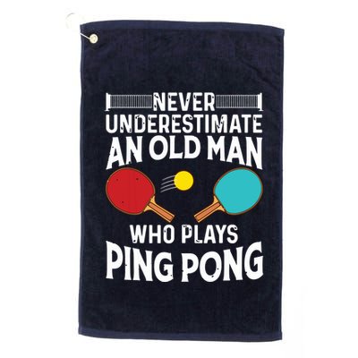 Funny Ping Pong Design Men Dad Grandpa Table Tennis Player Golf Towel