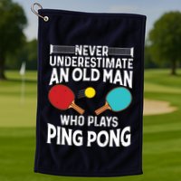 Funny Ping Pong Design Men Dad Grandpa Table Tennis Player Golf Towel