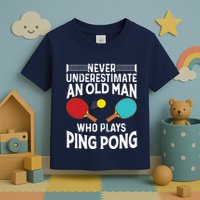 Funny Ping Pong Design Men Dad Grandpa Table Tennis Player Toddler T-Shirt