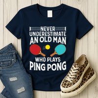 Funny Ping Pong Design Men Dad Grandpa Table Tennis Player Womens T-Shirt