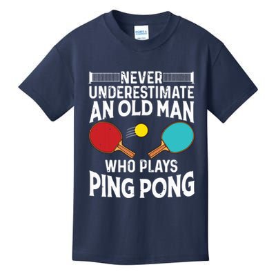 Funny Ping Pong Design Men Dad Grandpa Table Tennis Player Kids T-Shirt