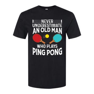 Funny Ping Pong Design Men Dad Grandpa Table Tennis Player Softstyle® CVC T-Shirt