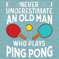 Funny Ping Pong Design Men Dad Grandpa Table Tennis Player Sueded Cloud Jersey T-Shirt