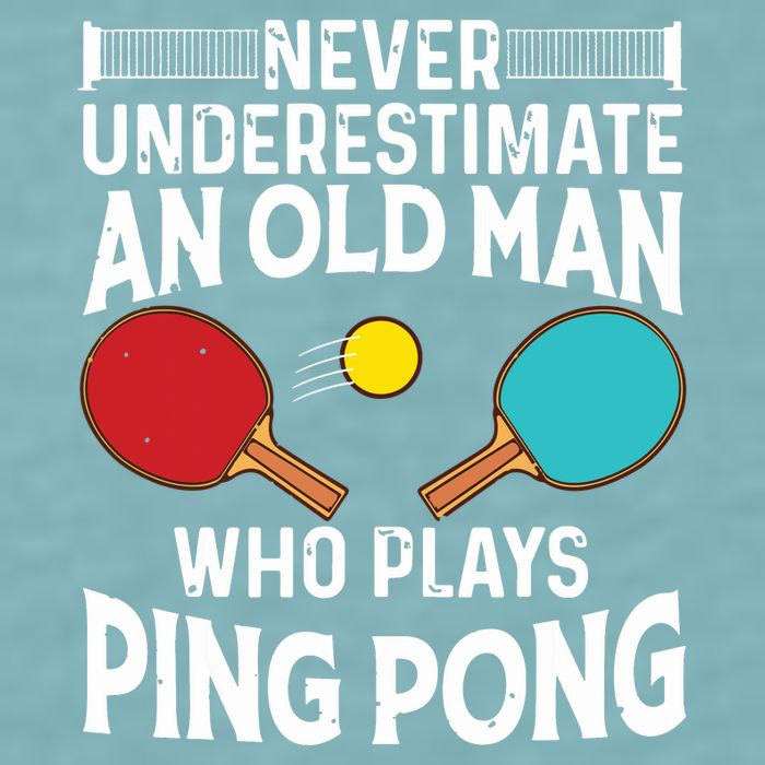 Funny Ping Pong Design Men Dad Grandpa Table Tennis Player Sueded Cloud Jersey T-Shirt